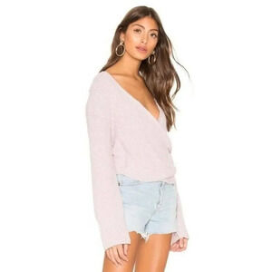 Free People Sensual Wrap Ribbed Knit Sweater S